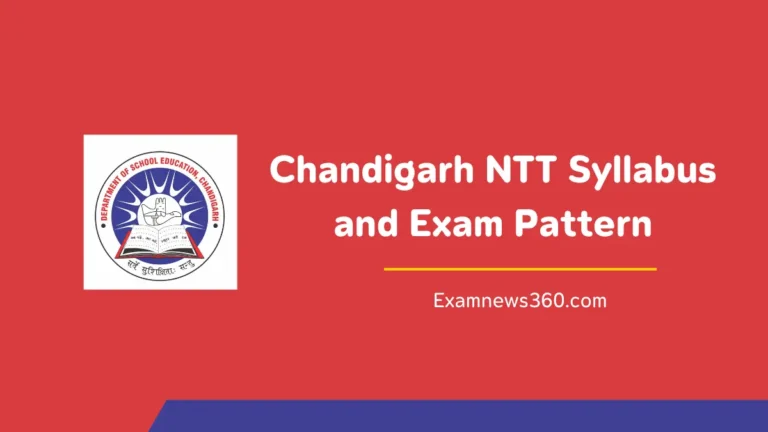 Chandigarh NTT Syllabus